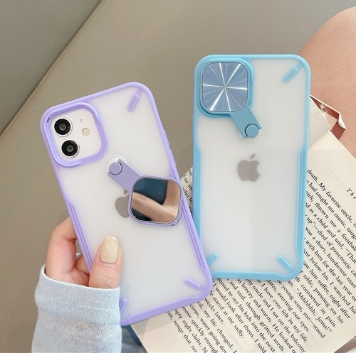 Funda Para iPhone Uso Rudo Protector Cámaras C/ Espejo +mica