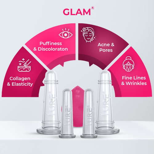 Set De Ventosas Faciales Lure Essentials Glam Face Lift Mass
