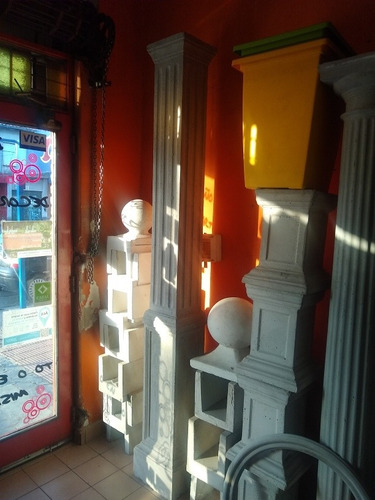 Columna Cuadrada De Cemento Dorica Estriada Recta Fabrica