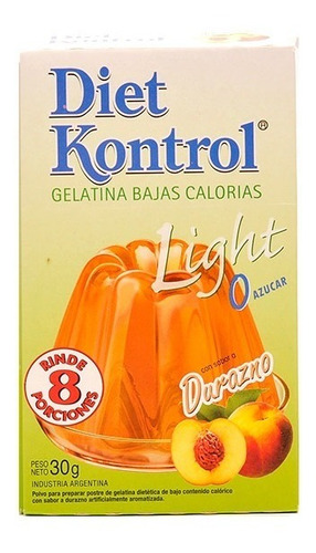 Gelatina Diet Kontrol Pack X6 Durazno X30g