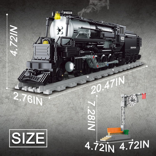 Juego De Construcción De Tren Urbano Compatible Con Lego Par