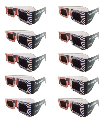 1 Lentes Gafas Para Eclipse Solar Certificadas Iso (10pz)