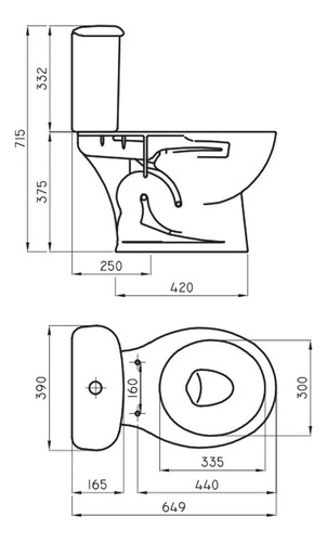 Inodoro Largo Con Mochila + Bidet 1agu + Tapa- Ferrum Andina