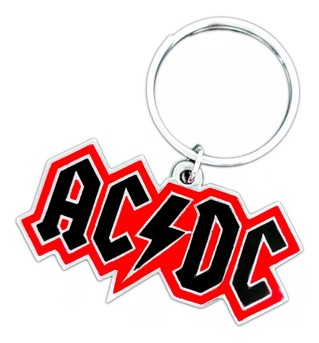 Acdc Llavero Accesorio De Metal Esmaltado Musica Rock Mod1