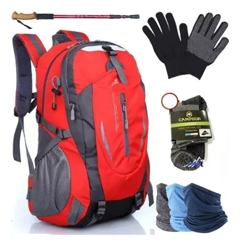 Pack Promo Mochila Excursión Camp Viaje Trekking 40 Lts 