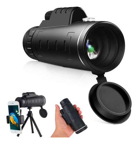 Telescopio Monocular Hd 40x60 Con Soporte Y Trípode, Visión