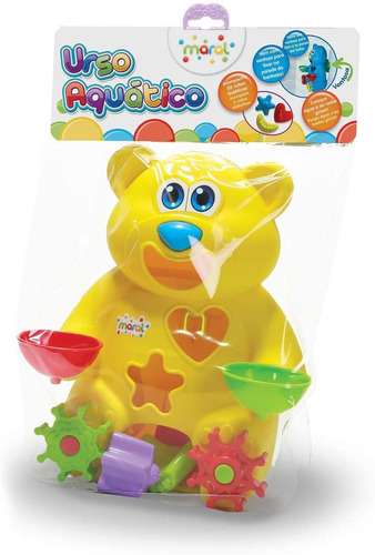 Imagem 1 de 2 de Brinquedo Educativo Infantil Urso Aquático Amarelo Maral