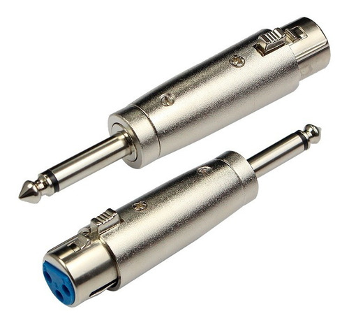 Plug Adaptador Transforma Xlr Cannon Macho Para P10 Kit C/2