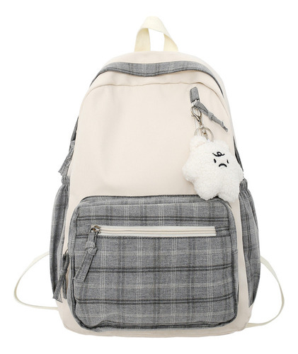 Mochila Campus Para Niñas, Bandolera Plaid Element