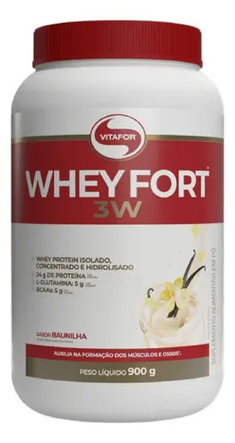 Whey Fort 3w Baunilha 900g Vitafor Baunilha