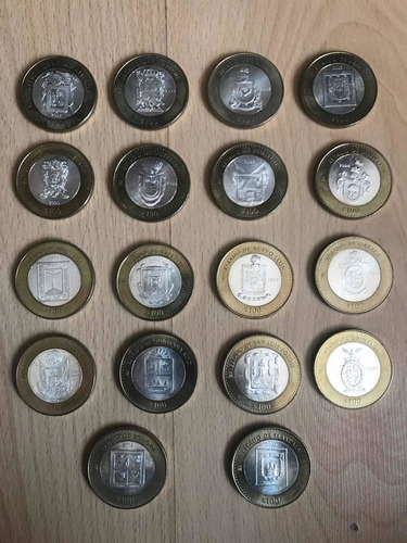 Colección Monedas $ 100 Escudos De Estados De México