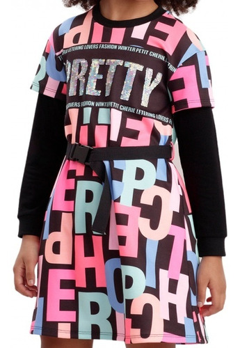Vestido Infantil Petit Cherie Lettering 20280