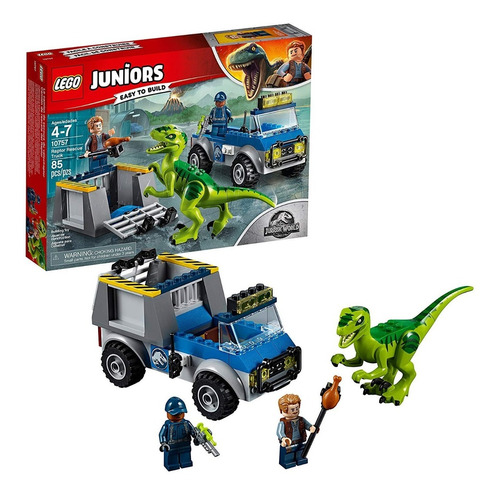 Lego Juniors Jurassic World 10757 Raptor Rescue Truck 85 Pzs