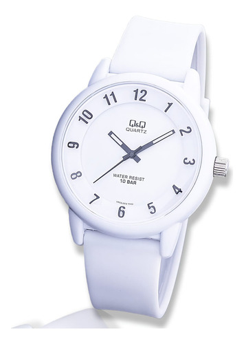 Reloj  Unisex Q&q sumergible Fashion Vr52j003y Blanco