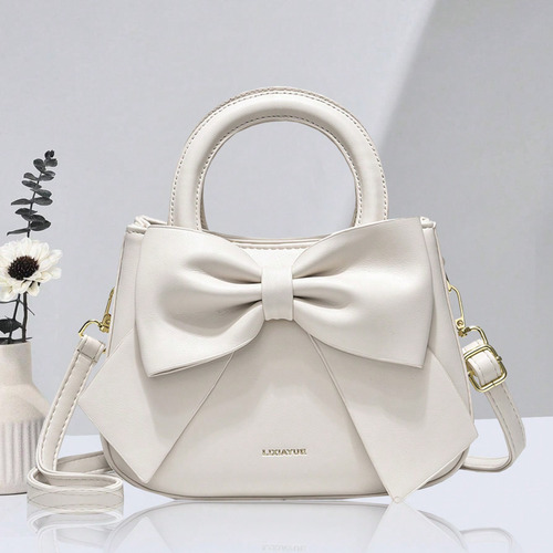 Color Sólido Señoras Elegante Lazo Decoración Moda Bolso