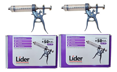 Jeringa Automatica Lider Dial Pro Cuerpo Plastico X 2 Unidad