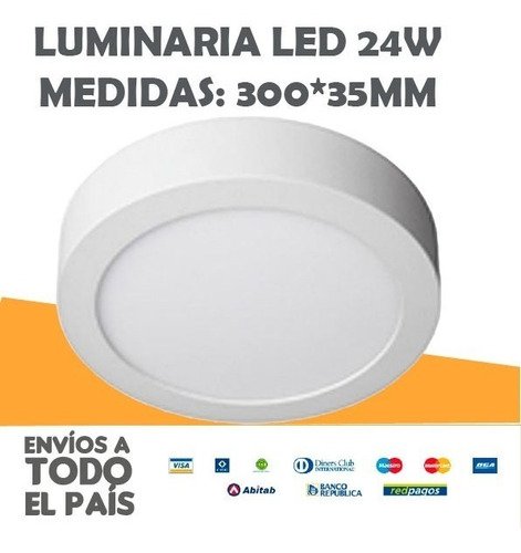 Luminaria Led Superficie 24w