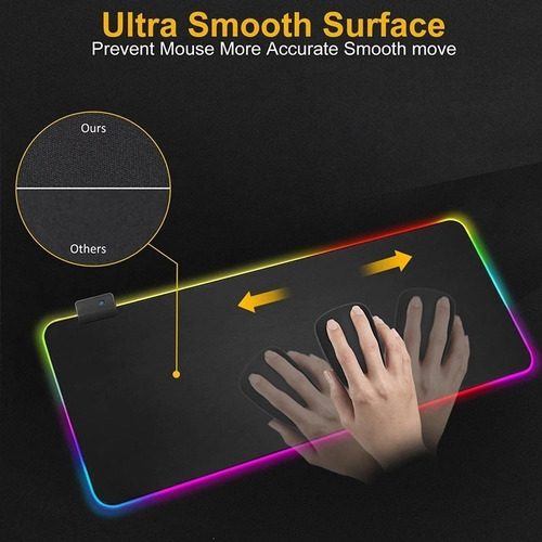 Pad Mouse Gamer Rgb Iluminado 80cm X 30cm