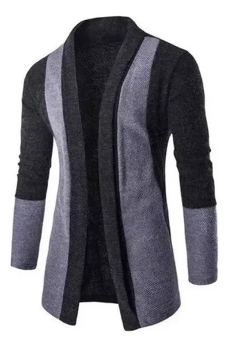 Ropa Casual Suéter Para Hombre Cárdigan Tejido Con Costura