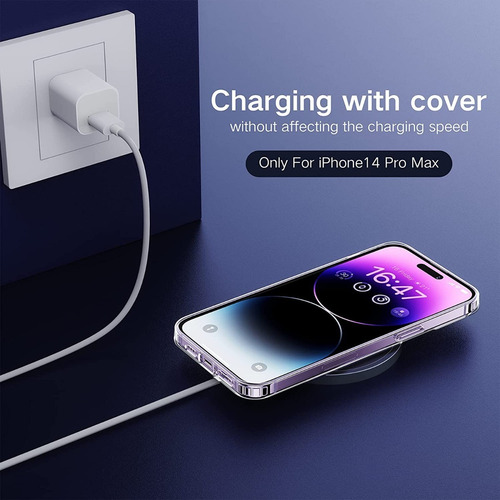 Imagen 6 de 7 de Estuche - Forro Clear Magsafe Apple iPhone 14 Pro Max