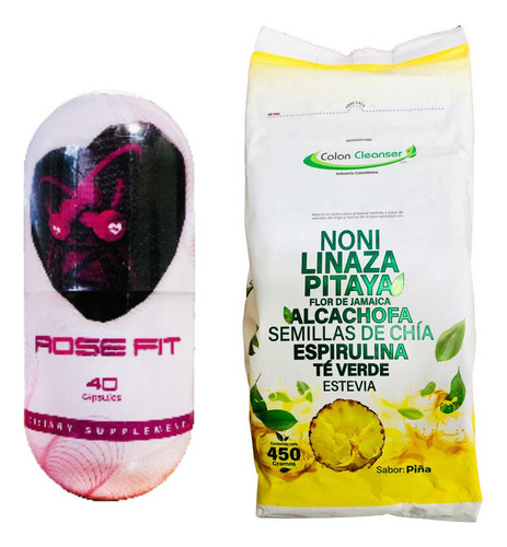 Pastillas Zx Rose + Fibra Colon Cleanser Sabor Piña