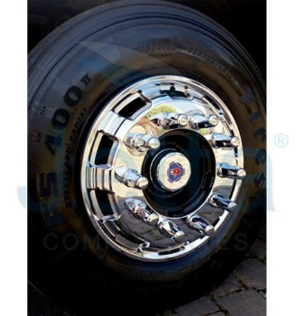 Imagem 3 de 3 de Par Calota Dianteira Speedline Speetruck 22,5 Caminhão Jetta