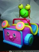 Comprar Adorno De Torta Cumpleaños Sapo Pepe - Pepa En Auto