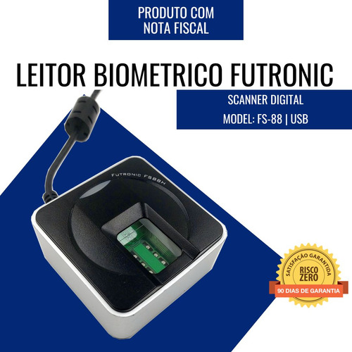 Leitor Biométrico Digital Scanner Futronic Usb Fs-88h