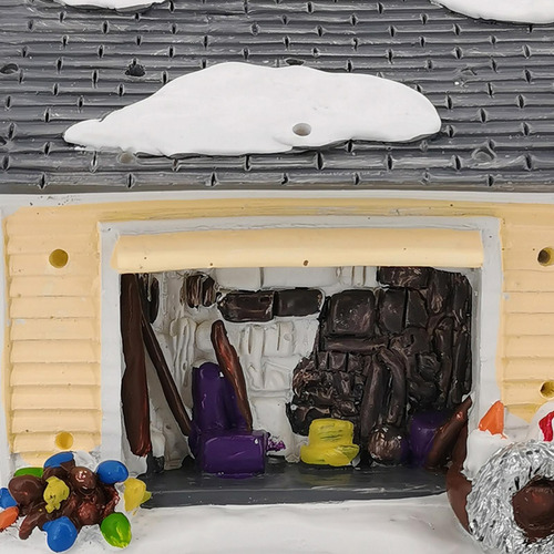 Adornos De Pueblo De Nieve De Navidad El 12,5x10x10cm