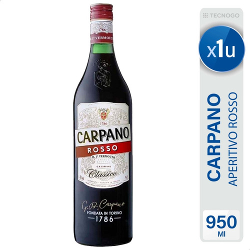Aperitivo Carpano Rosso Vermouth - Mejor Precio