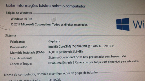 Computador - 32gb Ram, Intel Core I7, Hd 1tb Windows 10