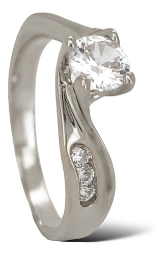 Anillo Plata .925 Sterling Silver Con Brillante Cz Aria