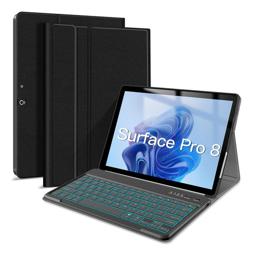 Funda Para Microsoft Surface Pro 8 Con Teclado 2021 Retroilu
