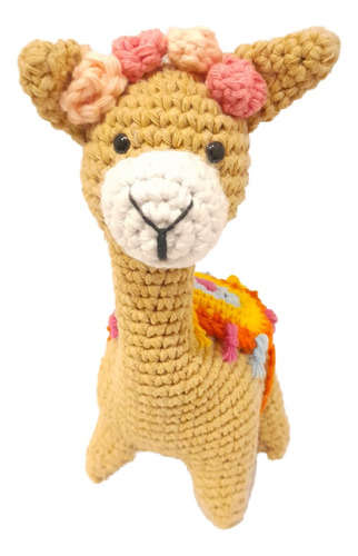 Llama Amigurumi Flor Apego