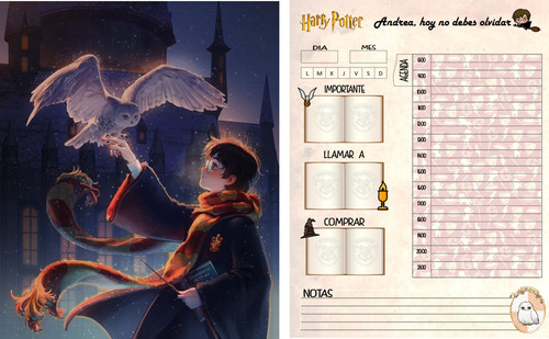 Agenda Harry Potter 2024 Personalizable