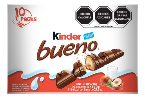 Chocolate Kinder Bueno Bueno 10 Pzas