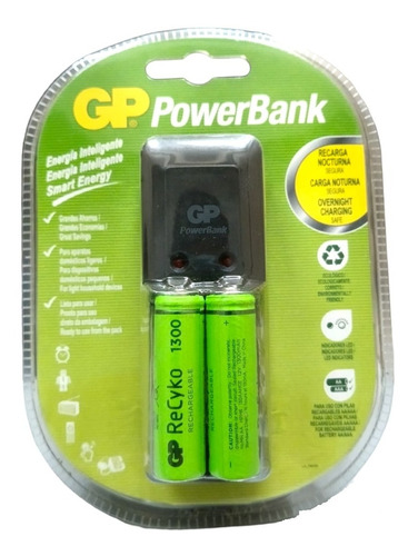 Cargador Mas  Baterías Pilas Aa  Recargables 1000 Mah Gp 