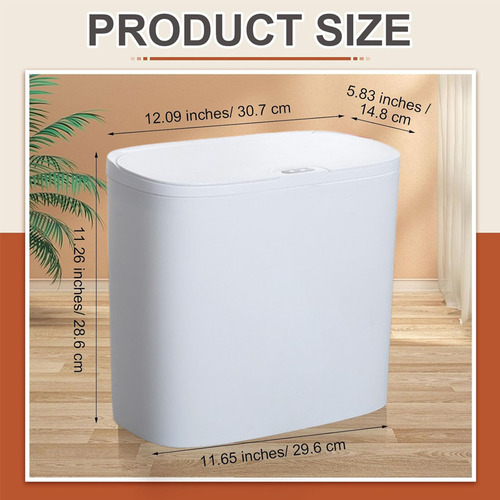 Automatic Waste Garbage Can With Smart Sensor, Bathroom