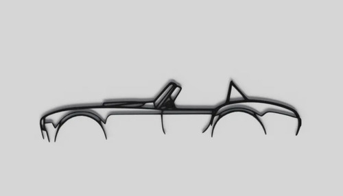 Silueta De Arte Pared - 30x10 - Autos Deportivos