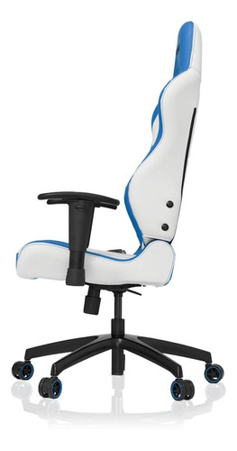 Imagen 3 de 3 de Silla de escritorio Vertagear SL2000 VG-SL2000 gamer ergonómica blanca y azul con tapizado de cuero sintético