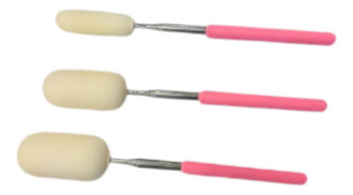 Set De 3 Varillas De Esponja Extensibles Para Modelar Rosa