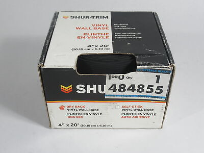 Shur-trim Fbdb420blk20 Vinyl Wall Base 4  W X 20' L New Aaj