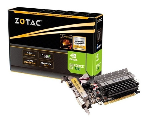 Tarjeta Gráfica Geforce Gt 730 Zone Edition 4 Gb Ddr3 Low