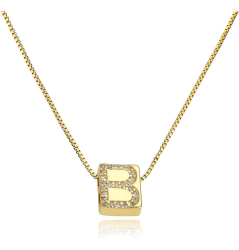 Slmhealthsh Collar De Diamantes De Oro De 18 Quilates Con Le