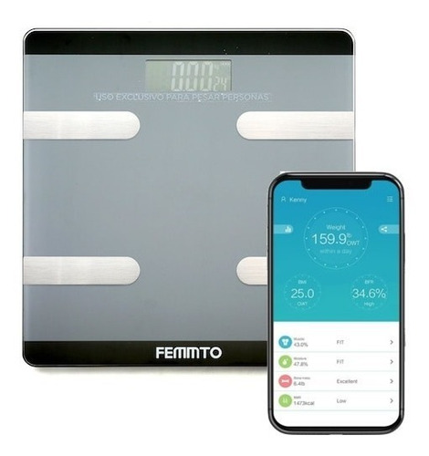 Balanza Digital Personal Baño Bluetooth Femmto 180kg Nueva