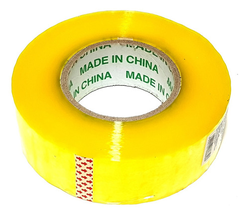 Fita Durex Adesiva Transparente Larga 300 Metros Embalagem Cor Amarelo Liso