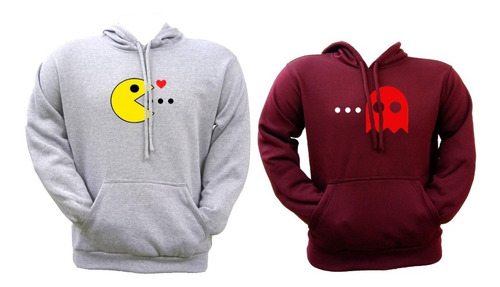 Hoodie Sweater Suéter Pac-man Para Parejas