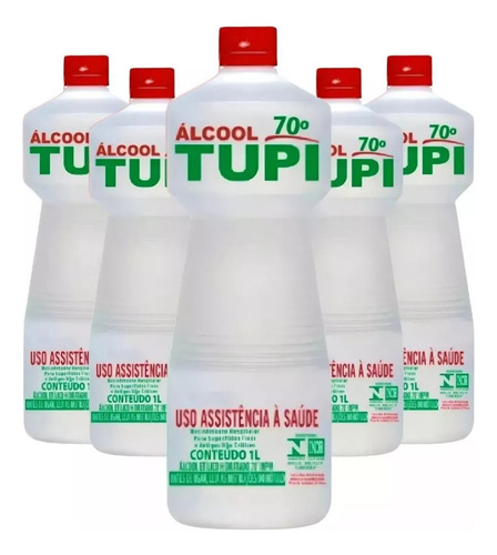 Kit 2 Alcool Tupi + 1 Borrifador Pulverizador 500 Ml Fragrância Neutra