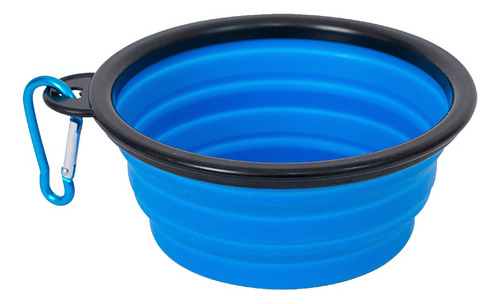 Comedero Bebedero Rascals Perros Y Gatos Plegable Y Portatil Color Azul