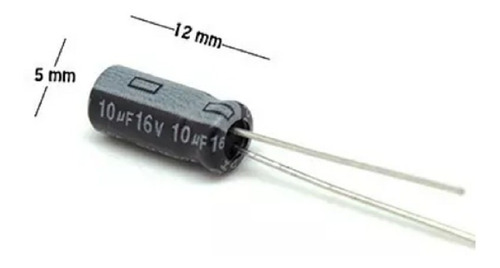 5 Piezas Capacitor Electrolitico 10uf 16v Temperatura 105°c